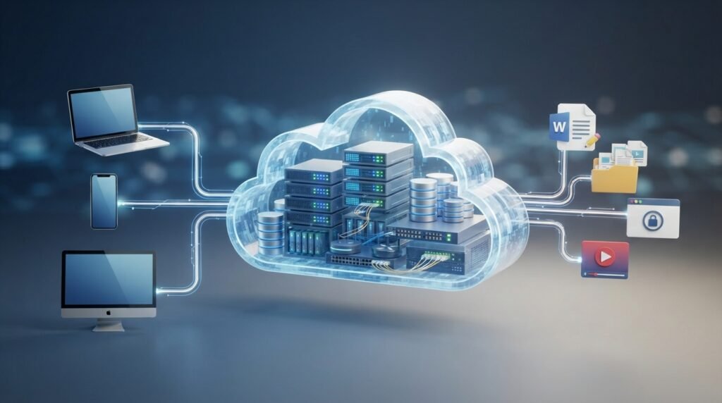 How cloud computing connects devices to remote cloud infrastructure