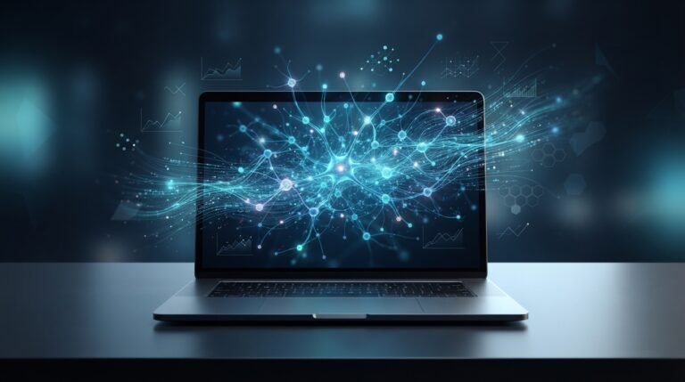 Machine Learning complete guide showing data and AI model